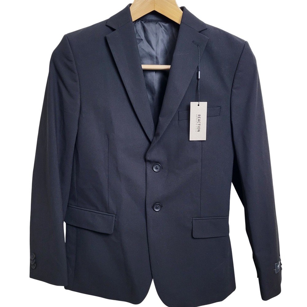 Reaction Kenneth Cole Kids 16R Black Suit‎ Jacket Blazer Boys NWT MSRP $100